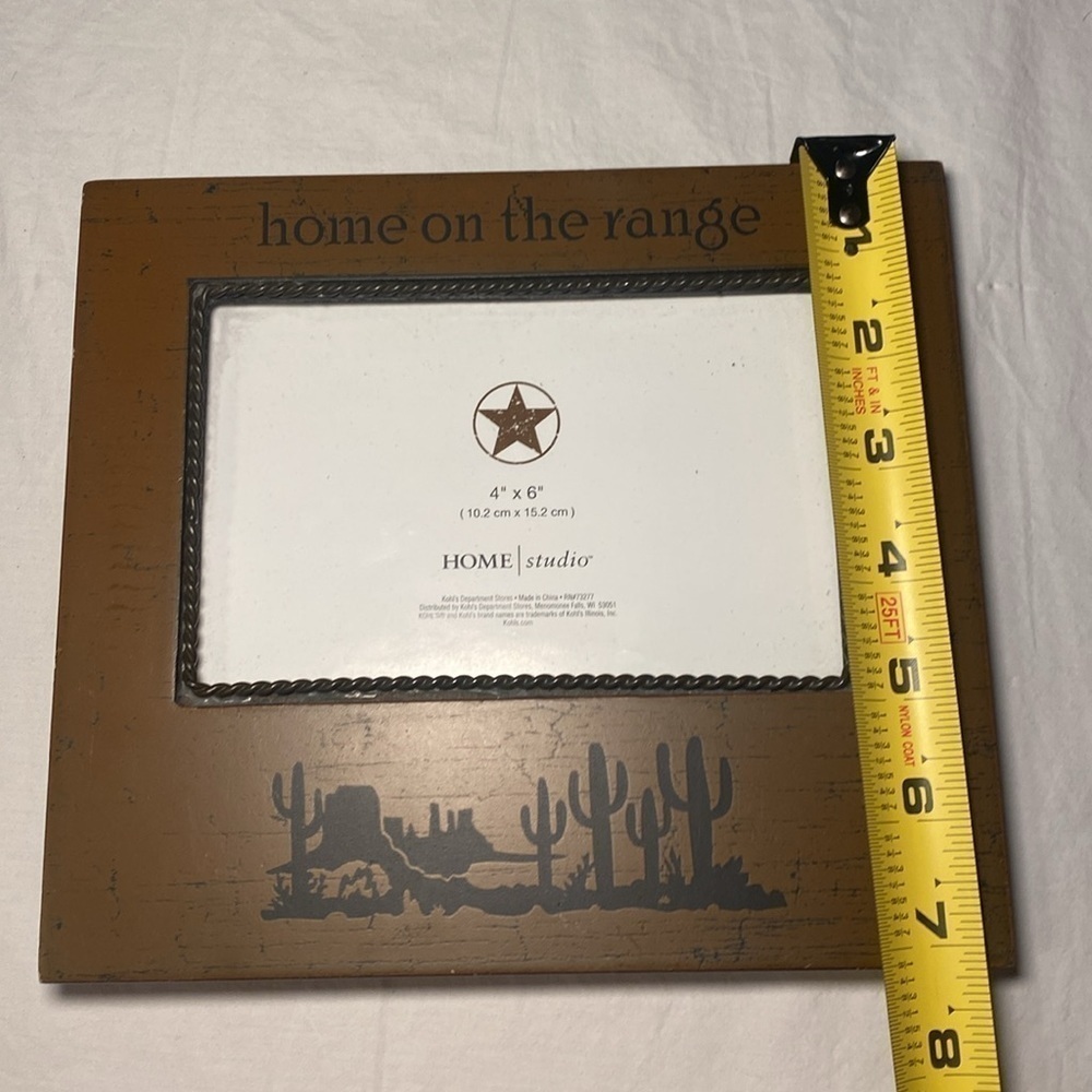 Home Studio Western Cowboy Themed 4x6 Photo Frames Home Decor NWOT Set of 3 - Picture 13 of 15